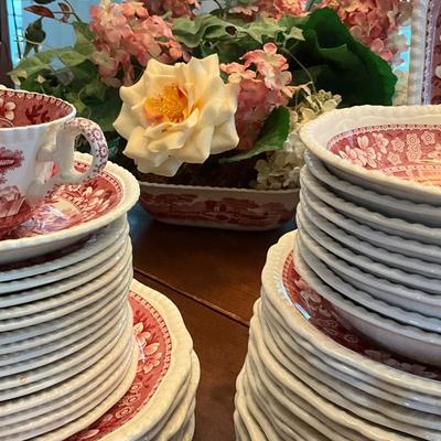 D1688 Large 92 pcs Set of SPODE Pink Tower ( New & Old Stamp)
