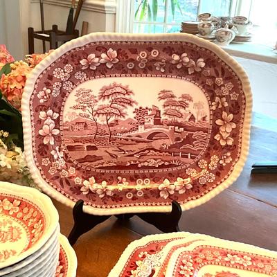 D1688 Large 92 pcs Set of SPODE Pink Tower ( New & Old Stamp)