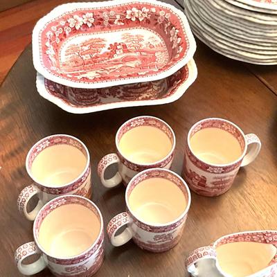 D1688 Large 92 pcs Set of SPODE Pink Tower ( New & Old Stamp)