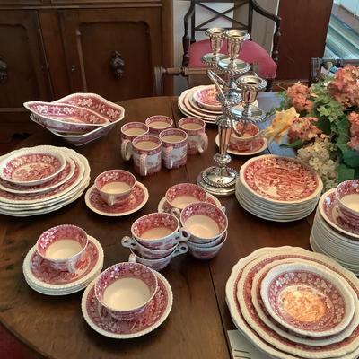 D1688 Large 92 pcs Set of SPODE Pink Tower ( New & Old Stamp)