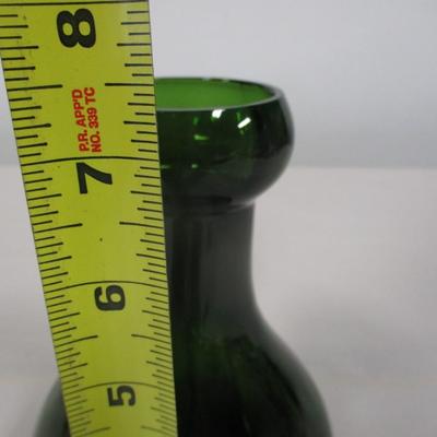 Green Glass Bulb Vase