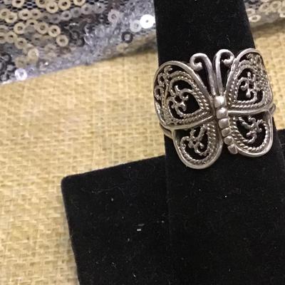 Sterling 925 Butterfly Ring