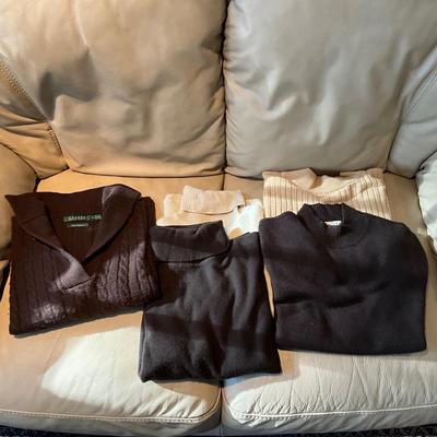 MR1699 Lot of 5 Cashmere Sweaters Ralph Lauren/Talbots