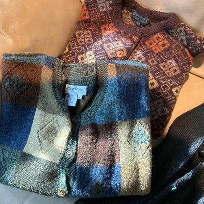 MR1701 Lot of Three Wool Sweaters Giesswein, Landsend