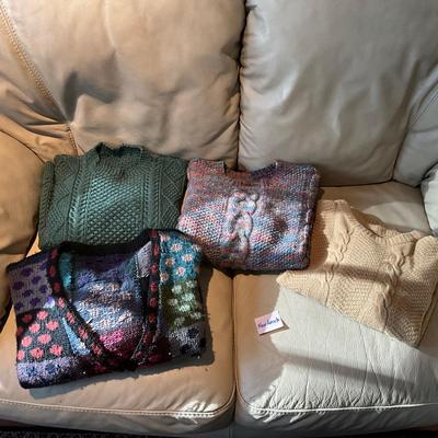 MR1702 Lot of Four Handmade Sweaters