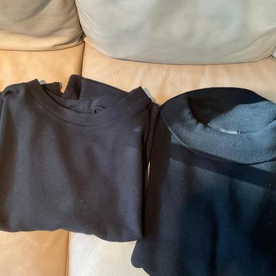 MR1707 Lot of Three Black Wool Blend Sweaters, Talbots ,Salaam