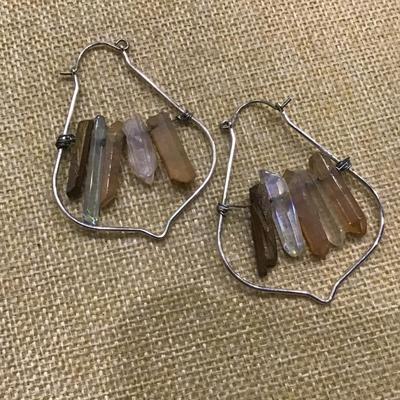 Large Crystal Type Earrings