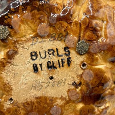 Burls by Cliff Shallow Burl Wood Dish Bowl
