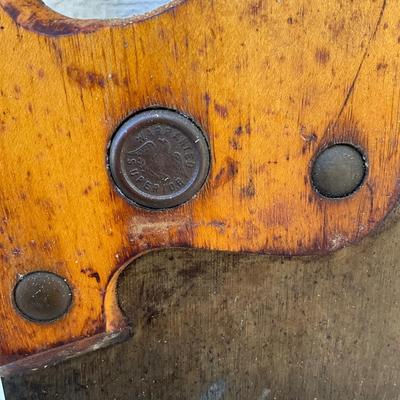 S1724 Antique Scythe Derby and Ball #50 with Cross Cut Saw