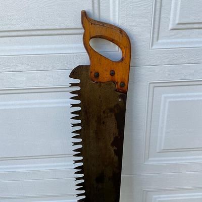 S1724 Antique Scythe Derby and Ball #50 with Cross Cut Saw