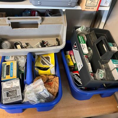 S1731 Lot of 4 Trays Full of Screws and Nails