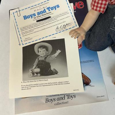 The Danbury Mint Boys and Toys Collection Porcelain Doll with COA