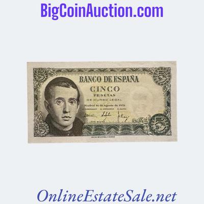 1951 SPAIN 5 PESETAS