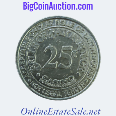 C1960's 25c BELLE OF BATON ROUGE AT CATFISH TOWN GAMING TOKEN