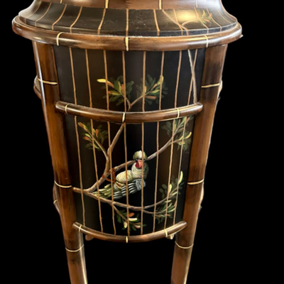 Painted Birdcage Accent Table