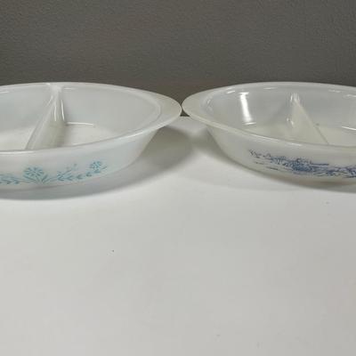 Glasbake separated dishes