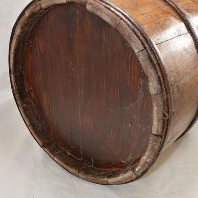 Antique Wrought Iron & Wood Well Bucket