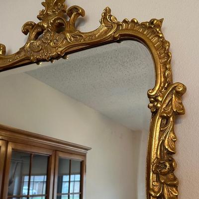 FRIEDMAN BROTHERS Fancy Gold Framed Decorator Wall Mirror