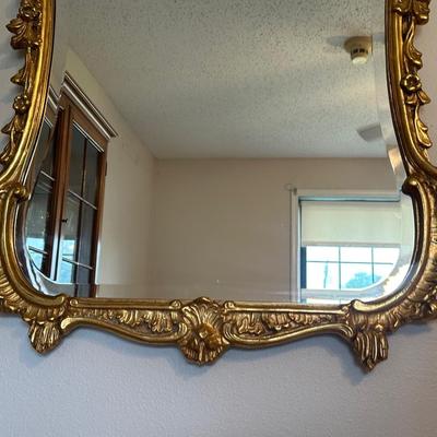 FRIEDMAN BROTHERS Fancy Gold Framed Decorator Wall Mirror