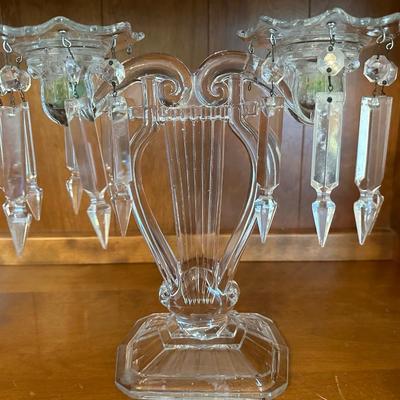 Cambridge "Lyre" Harp Light Candelabra Candlestick Holder (1 of 2)