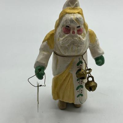House of Hatten White and Gold Santa Claus with Star Christmas Holiday Ornament