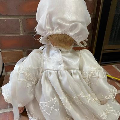 Doll in white dress