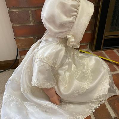 Doll in white dress