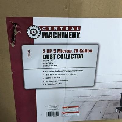 In Box Central Machinery 2HP Dust Collector 