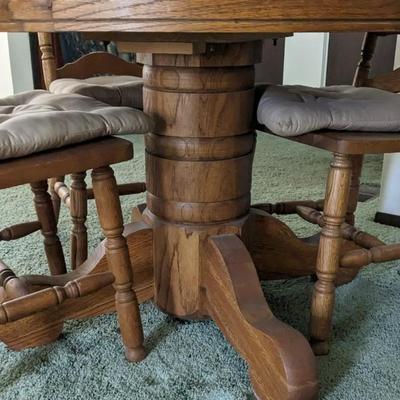 Wood Dining Table with Chairs