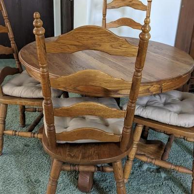 Wood Dining Table with Chairs