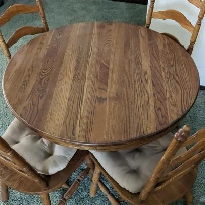 Wood Dining Table with Chairs