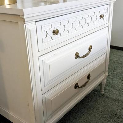 Cream Kent Coffey Dresser with Mid Century Accents
