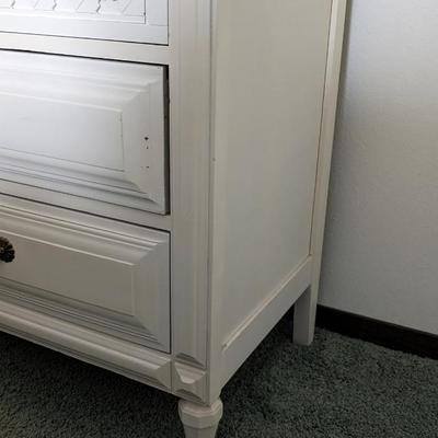 Cream Kent Coffey Dresser with Mid Century Accents