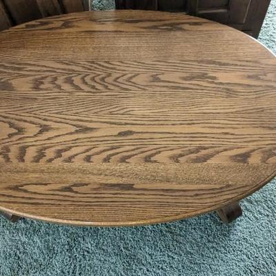 White Clad Side Tables and Oval Coffee Table 