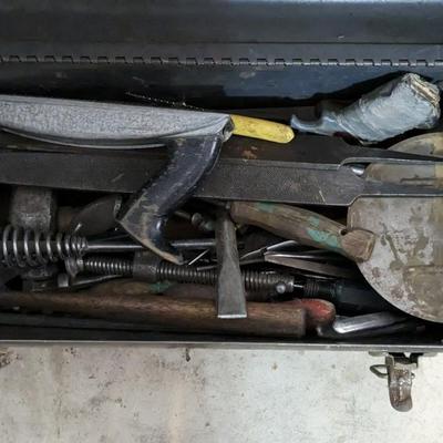 Huot Machinist Box and Metal Toolbox with Contents