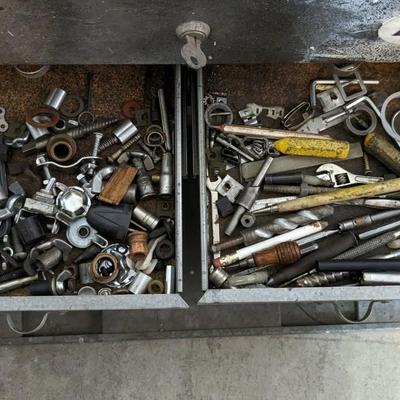 Huot Machinist Box and Metal Toolbox with Contents