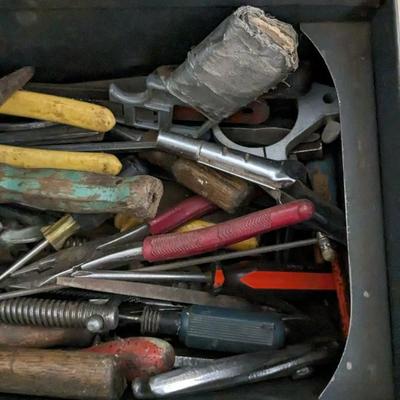 Huot Machinist Box and Metal Toolbox with Contents