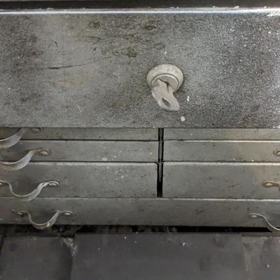 Huot Machinist Box and Metal Toolbox with Contents