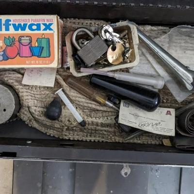 Huot Machinist Box and Metal Toolbox with Contents