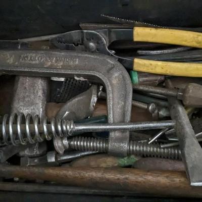 Huot Machinist Box and Metal Toolbox with Contents