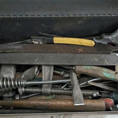 Huot Machinist Box and Metal Toolbox with Contents