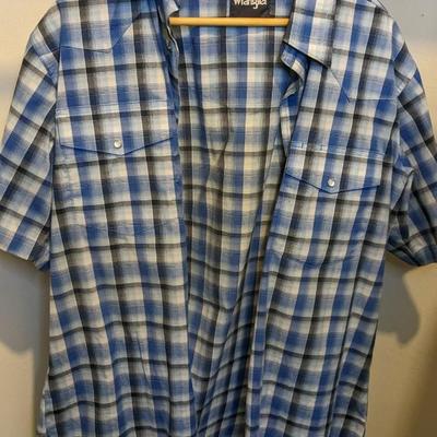 Shortsleeve Pearl Snap Button Men's Shirts