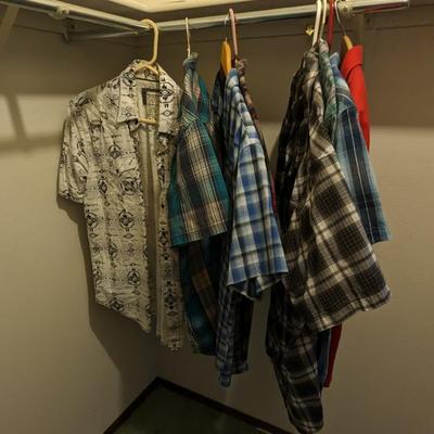 Shortsleeve Pearl Snap Button Men's Shirts