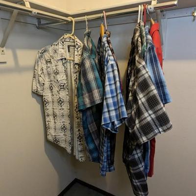Shortsleeve Pearl Snap Button Men's Shirts