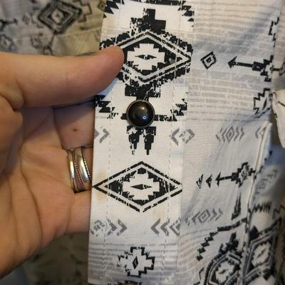 Shortsleeve Pearl Snap Button Men's Shirts