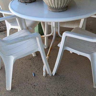 Patio Set and Pots