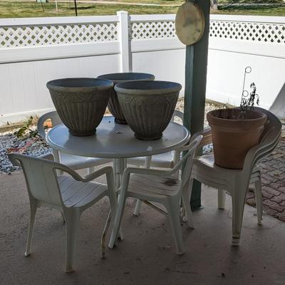 Patio Set and Pots