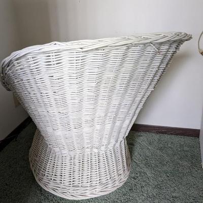 White Wicker Chair and Other Furniture