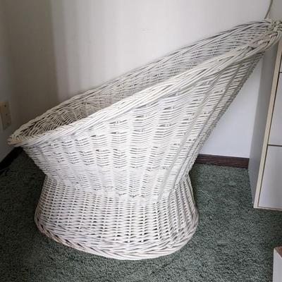 White Wicker Chair and Other Furniture