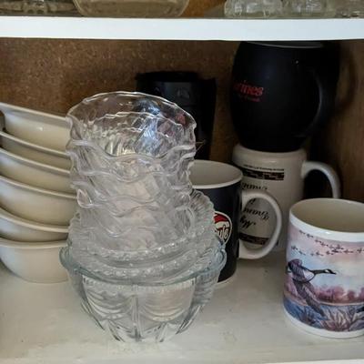 Contents of Upper Kitchen Cabinets